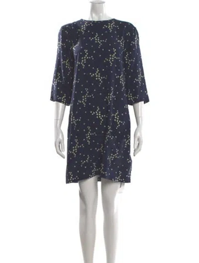 Pre-owned Equipment Silk Mini Dress In Blue