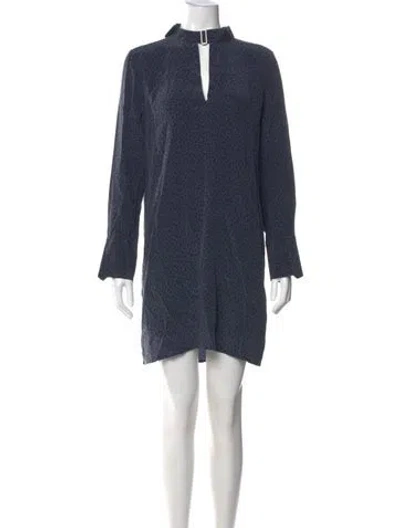 Pre-owned Equipment Silk Mini Dress In Blue
