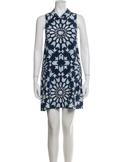 Pre-owned Equipment Silk Mini Dress In Blue