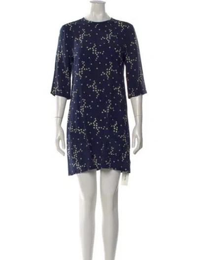 Pre-owned Equipment Silk Mini Dress In Blue