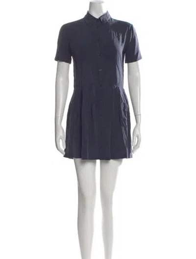 Pre-owned Equipment Silk Mini Dress In Blue