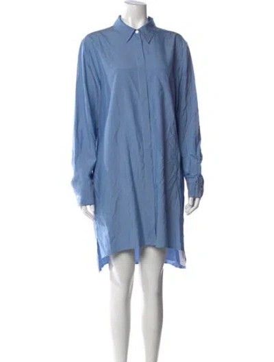 Pre-owned Equipment Silk Mini Dress In Blue