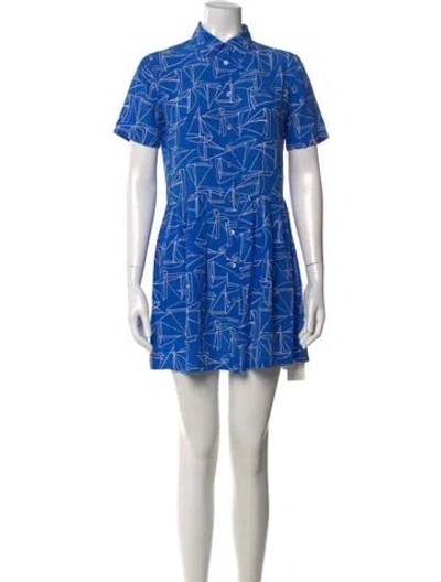 Pre-owned Equipment Silk Mini Dress In Blue