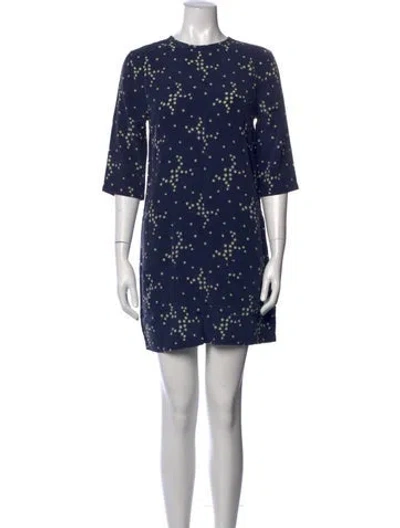 Pre-owned Equipment Silk Mini Dress In Blue