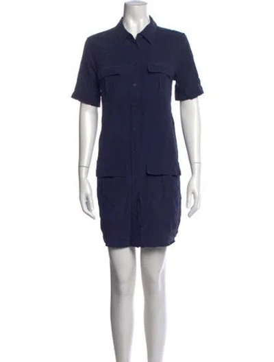 Pre-owned Equipment Silk Mini Dress In Blue
