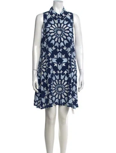 Pre-owned Equipment Silk Mini Dress In Blue