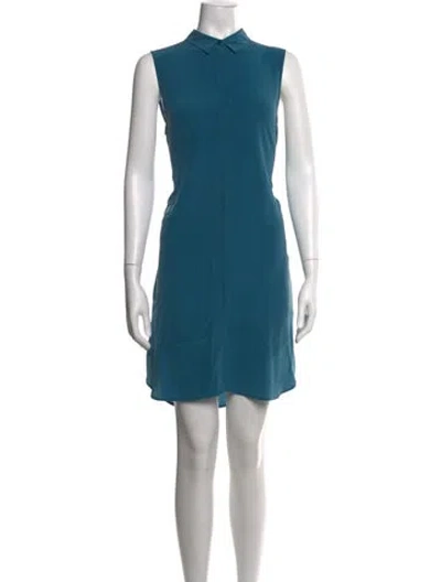 Pre-owned Equipment Silk Mini Dress In Blue