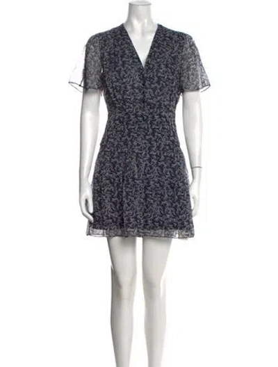 Pre-owned Equipment Silk Mini Dress In Blue