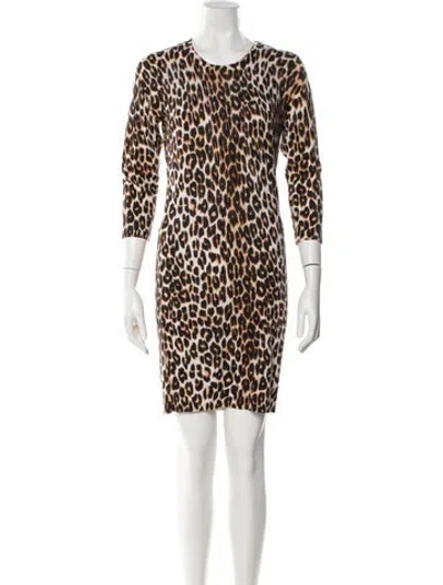 Pre-owned Equipment Silk Mini Dress In Brown