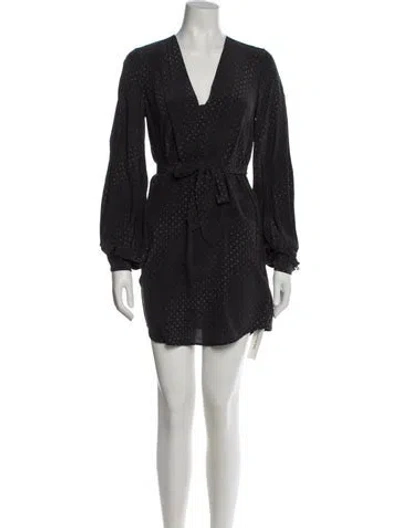 Pre-owned Equipment Silk Mini Dress In Gray