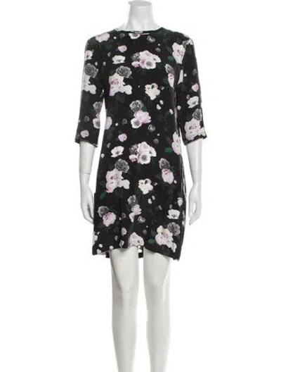 Pre-owned Equipment Silk Mini Dress In Gray