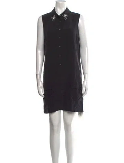 Pre-owned Equipment Silk Mini Dress In Gray