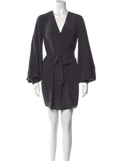 Pre-owned Equipment Silk Mini Dress In Gray