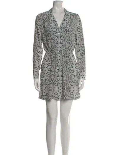 Pre-owned Equipment Silk Mini Dress In Gray