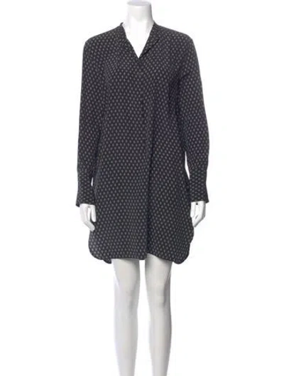 Pre-owned Equipment Silk Mini Dress In Gray