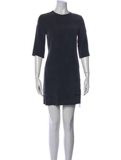 Pre-owned Equipment Silk Mini Dress In Gray