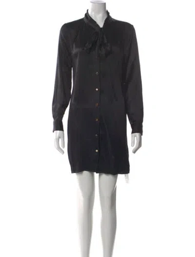 Pre-owned Equipment Silk Mini Dress In Gray