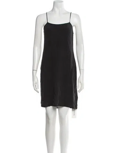 Pre-owned Equipment Silk Mini Dress In Gray