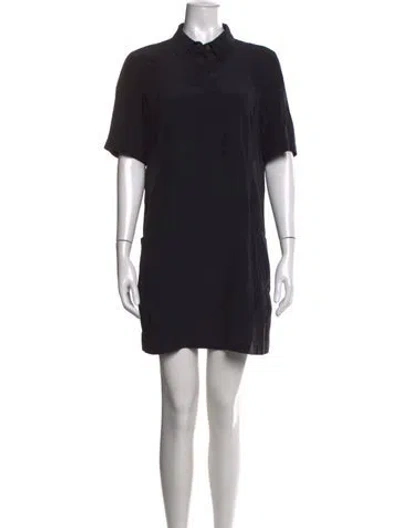 Pre-owned Equipment Silk Mini Dress In Gray