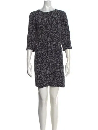 Pre-owned Equipment Silk Mini Dress In Gray