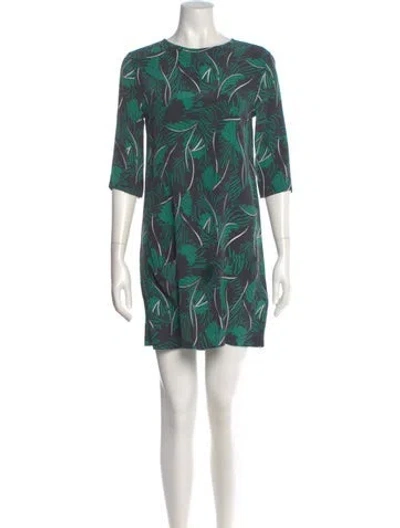 Pre-owned Equipment Silk Mini Dress In Green
