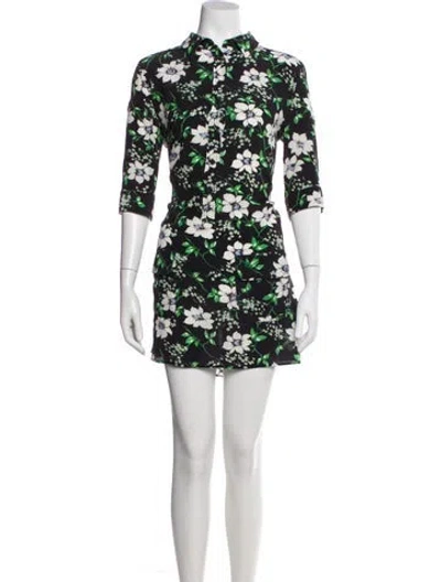 Pre-owned Equipment Silk Mini Dress In Green