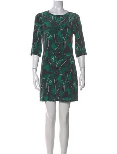 Pre-owned Equipment Silk Mini Dress In Green