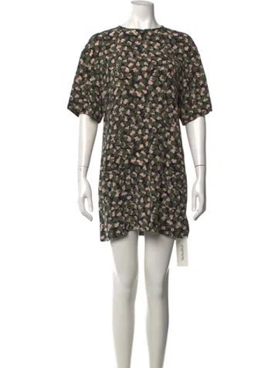 Pre-owned Equipment Silk Mini Dress In Green