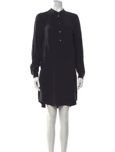 Pre-owned Equipment Silk Mini Dress In Grey