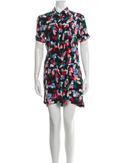 Pre-owned Equipment Silk Mini Dress In Multi
