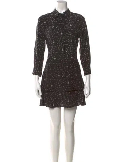 Pre-owned Equipment Silk Mini Dress In Multi