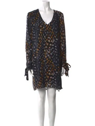 Pre-owned Equipment Silk Mini Dress In Multi