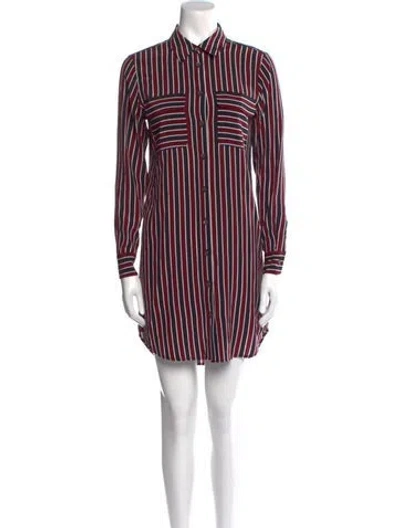 Pre-owned Equipment Silk Mini Dress In Multi