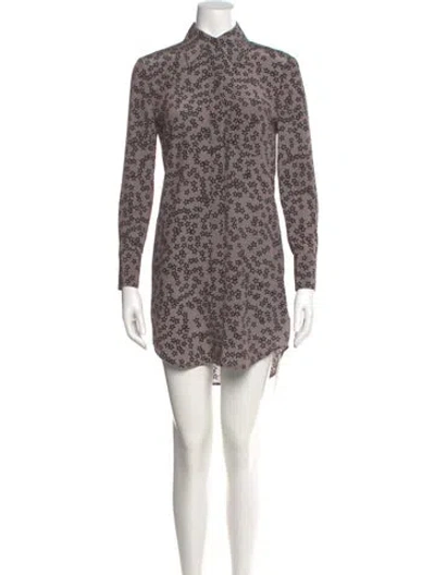 Pre-owned Equipment Silk Mini Dress In Multi