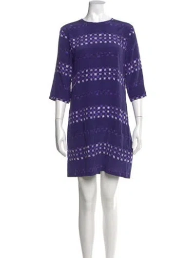 Pre-owned Equipment Silk Mini Dress In Multi