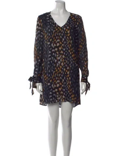 Pre-owned Equipment Silk Mini Dress In Multi