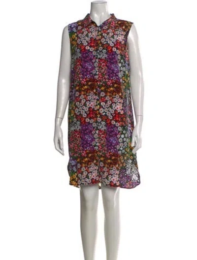Pre-owned Equipment Silk Mini Dress In Multi