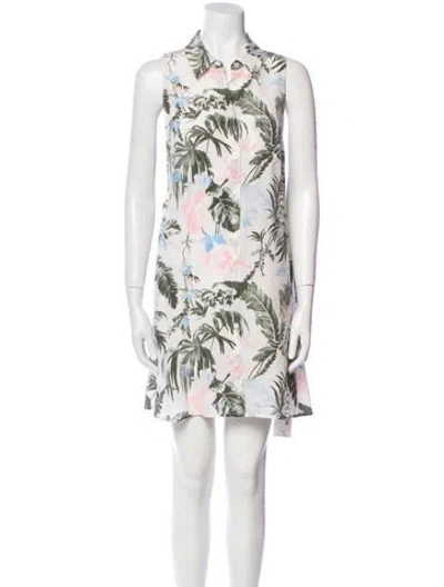 Pre-owned Equipment Silk Mini Dress In Neutral