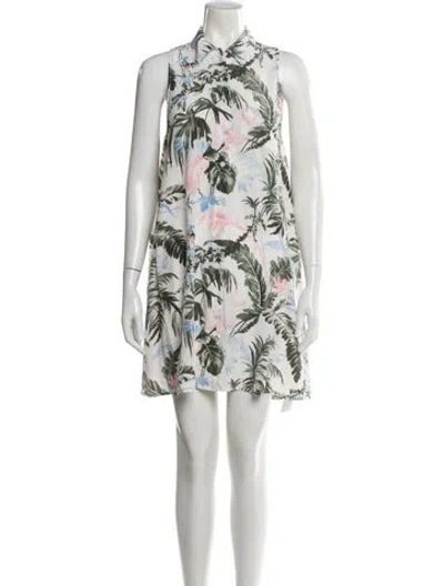 Pre-owned Equipment Silk Mini Dress In Neutral