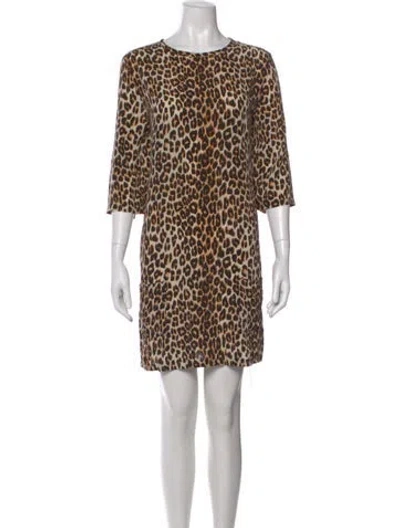 Pre-owned Equipment Silk Mini Dress In Neutral