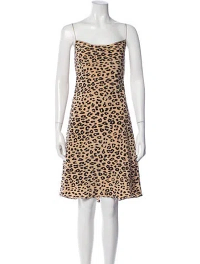 Pre-owned Equipment Silk Mini Dress In Neutral