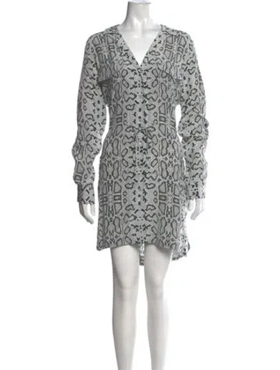Pre-owned Equipment Silk Mini Dress In Neutrals
