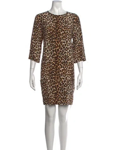 Pre-owned Equipment Silk Mini Dress In Neutrals