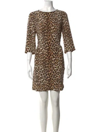 Pre-owned Equipment Silk Mini Dress In Neutrals