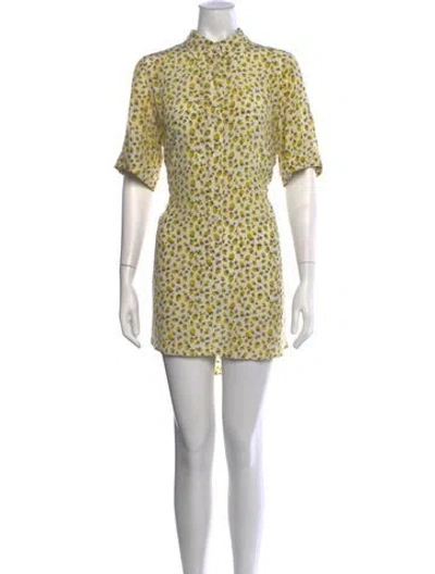 Pre-owned Equipment Silk Mini Dress In Neutrals