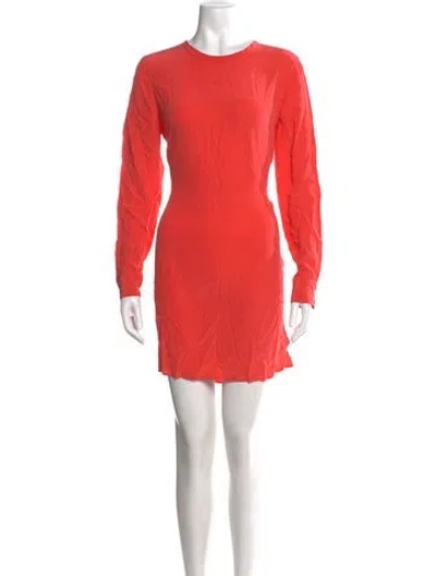 Pre-owned Equipment Silk Mini Dress In Orange