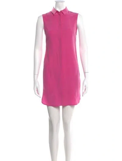 Pre-owned Equipment Silk Mini Dress In Pink