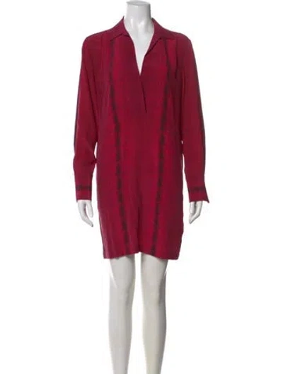 Pre-owned Equipment Silk Mini Dress In Pink