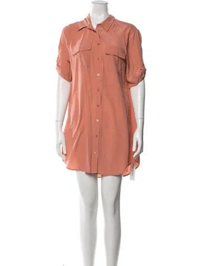 Pre-owned Equipment Silk Mini Dress In Pink
