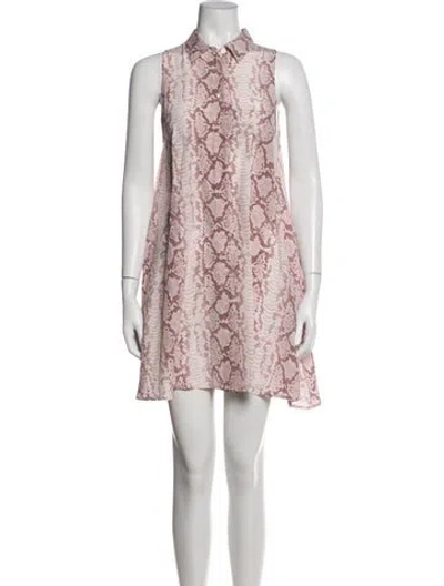 Pre-owned Equipment Silk Mini Dress In Pink
